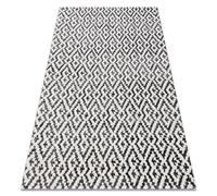 Tapis moderne MUNDO E0621 géométrique extérieur beige / noir 180x270 cm