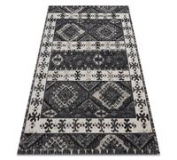Tapis moderne MUNDO E0651 ethnique extérieur beige / noir 120x170 cm