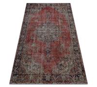 Tapis moderne MUNDO E0691 ornement vintage extérieur rouge / beige 80x250 cm