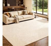 Tapis Moderne pour Salon Tapis Lavable Antidérapant Lavable Moquette Rug | Tapis résistant, facile à nettoyer, Tapis Chambre Salle a Manger Descente de Lit Bureau Carpets, 6mm(Beige,80x190cm)