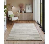 Tapis Moderne - The Carpet - Everest 2257 - 80x300 cm - Effet 3D - Crème