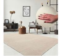 Tapis moelleux - THE CARPET - Relax - Antidérapant - Lavable - Beige 160x220 cm