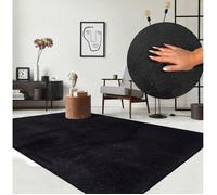 Tapis Moelleux - The Carpet - Relax - Antidérapant - Lavable - Noir - 120x160 cm
