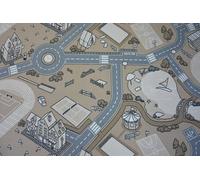 TAPIS - MOQUETTE antidérapant pour enfants STREET RUE beige 200x300 cm
