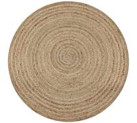 Tapis Moquette Carpette Décoration Salon Entrée Maison Rond Jute Tressé vidaXL