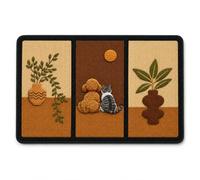Tapis n en Lin Antidérapant , crépuscule , 60×90 | Base en catchc silicone, Tapis lavabo , d’eau, Pr occupants