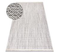 Tapis NANO FH93A Melange bouclé tissé plat gris 160x220 cm