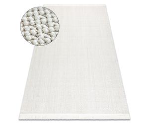 Tapis NANO FH93A Plaine couleur bouclé tissé plat blanc 180x270 cm