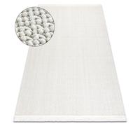 Tapis NANO FH93A Plaine couleur bouclé tissé plat blanc 200x290 cm