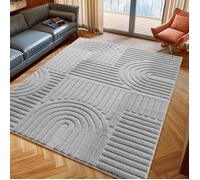 Tapis - NAZAR RUGS - TURIN - Gris - Motif géométrique - D 120 cm