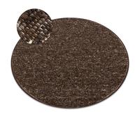 Tapis NEPAL 2100 cercle tabac marron - laine double face naturel cercle 160 cm