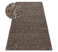 Tapis NEPAL 2100 tabac marron - laine double face naturel 300x400 cm