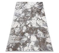 Tapis NOBLE moderne 1515 64 Marbre géométrique - Structural deux niveaux de molleton crème / gris 120x170 cm
