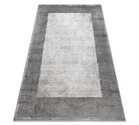 Tapis NOBLE moderne 9730 65 Cadre vintage - Structural deux niveaux de molleton crème / gris 80x150 cm