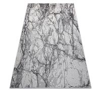 Tapis NOBLE moderne 9962 65 Marbre calcul - Structural deux niveaux de molleton crème / gris 140x190 cm