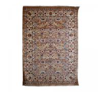 Tapis orient 120x180 rectangle beige et ivoire tissé motif traditionnel CHOBAY D