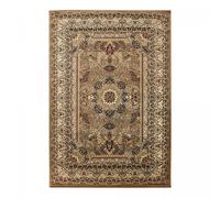 Tapis orient 160x230 rectangle beige tissé motifs orientaux BISKO