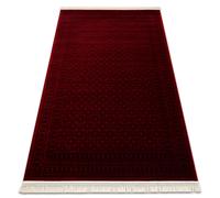 Tapis ORIENT 2958 bordeaux / noir Cadre classique oriental à franges 100x200 cm