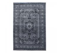 Tapis orient 80x150 rectangle gris tissé motifs orientaux BISKO