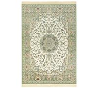 Tapis oriental vintage avec franges, idéal pour le salon