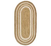 Tapis ovale en jute, dimensions 140 x 70 cm, pour intérieur