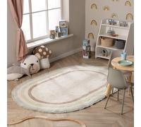 Tapis ovale lavable pour enfant - Milo Vert