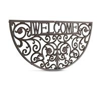 Tapis paillasson fer forge demi lune