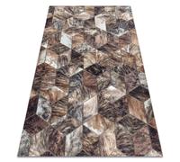 Tapis PATCHWORK 21715 marron - Peau de vache Diamants 160x230 cm