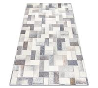 Tapis PATCHWORK 21723 gris - Peau de vache planches 120x170 cm
