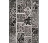 Tapis Patchwork à Poils Courts "Ariya" Gris 80 x 150 cm Gris G