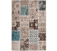 Tapis Patchwork à Poils Courts "Ariya" Taupe 160 x 230 cm Marron G