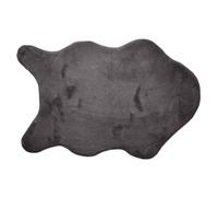 Tapis peau de bête 60x90 cm WOODLAND fausse fourrure gris Bison
