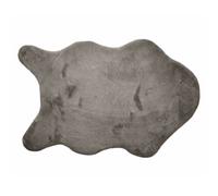 Tapis peau de bête 60x90 cm WOODLAND fausse fourrure gris Chamois
