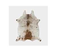 Tapis peau de bête - Imitation vache tachetée claire - Marron et blanc - 140 x 170 cm