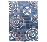 Tapis peau de vache 80x150 kilim fait main beige