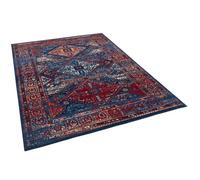 Tapis - PERGAMON - Pop-Vintage - Bordure Bleu Rouge - 120x170 cm - Vintage