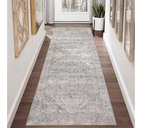 Tapis persan vintage sans poils, 65 x 180 cm, semelle antidérapante en caoutchouc, adapté à la cuisine, au couloir, à la salle de bains et à la chambre à coucher