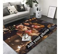 Tapis Personnalisés, Tapis Design Personnalisé avec Photos et Texte, Tapis personnalisé pour Votre Propre Zone, antidérapant et Lavable, pour La Décoration de Bureau de Jardin à la Maison
