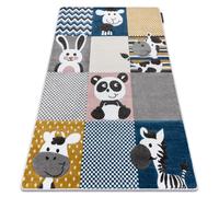 Tapis PETIT ZOO ANIMAUX crème et gris 180x270 cm