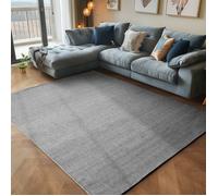 Carpettex Tapis à Poil Court en Tissu Plat, Tapis à Boucle mélangée, Facile à Entretenir, adapté pour Le Salon et la Chambre à Coucher, Couleur: Gris, Taille: 200 x 290 cm