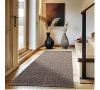 Carpettex Tapis à Poil Court en Tissu Plat, Tapis à Boucle mélangée, Facile à Entretenir, adapté pour Le Salon et la Chambre à Coucher, Couleur: Marron, Taille: 80 x 150 cm