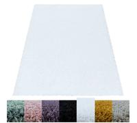 Carpettex Tapis Salon 200x300 Moderne Tapis Chambre Adulte Blanc 200 x 290 cm - Tapis Poil Long Shaggy Salle de Séjour Concevoir Unicolore Tapis Doux et Moelleux - Tapis Cuisine Moquette Salon