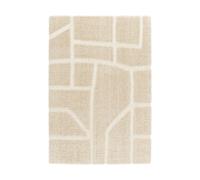 Tapis poils longs MARINA motif graphique beige 200x290 BOBOCHIC 200x290 Beige