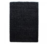 Tapis poils longs shaggy 240x340 rectangle tissÃ© antracite motif uni UNI L