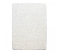 Tapis poils longs shaggy 240x340 rectangle tissé crème motif uni UNI L