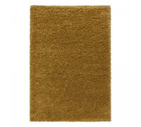 Tapis poils longs shaggy 240x340 rectangle tissé or motif uni UNI I
