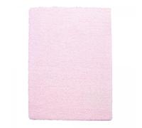 Tapis poils longs shaggy 240x340 rectangle tissé rose motif uni UNI L