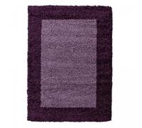Tapis poils longs shaggy 240x340 rectangle tissé violet et pourpre