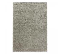 Tapis poils longs shaggy 60x110 rectangle tissé beige motif uni UNI I