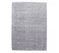 Tapis poils longs shaggy 60x110 rectangle tissé gris motif uni UNI L